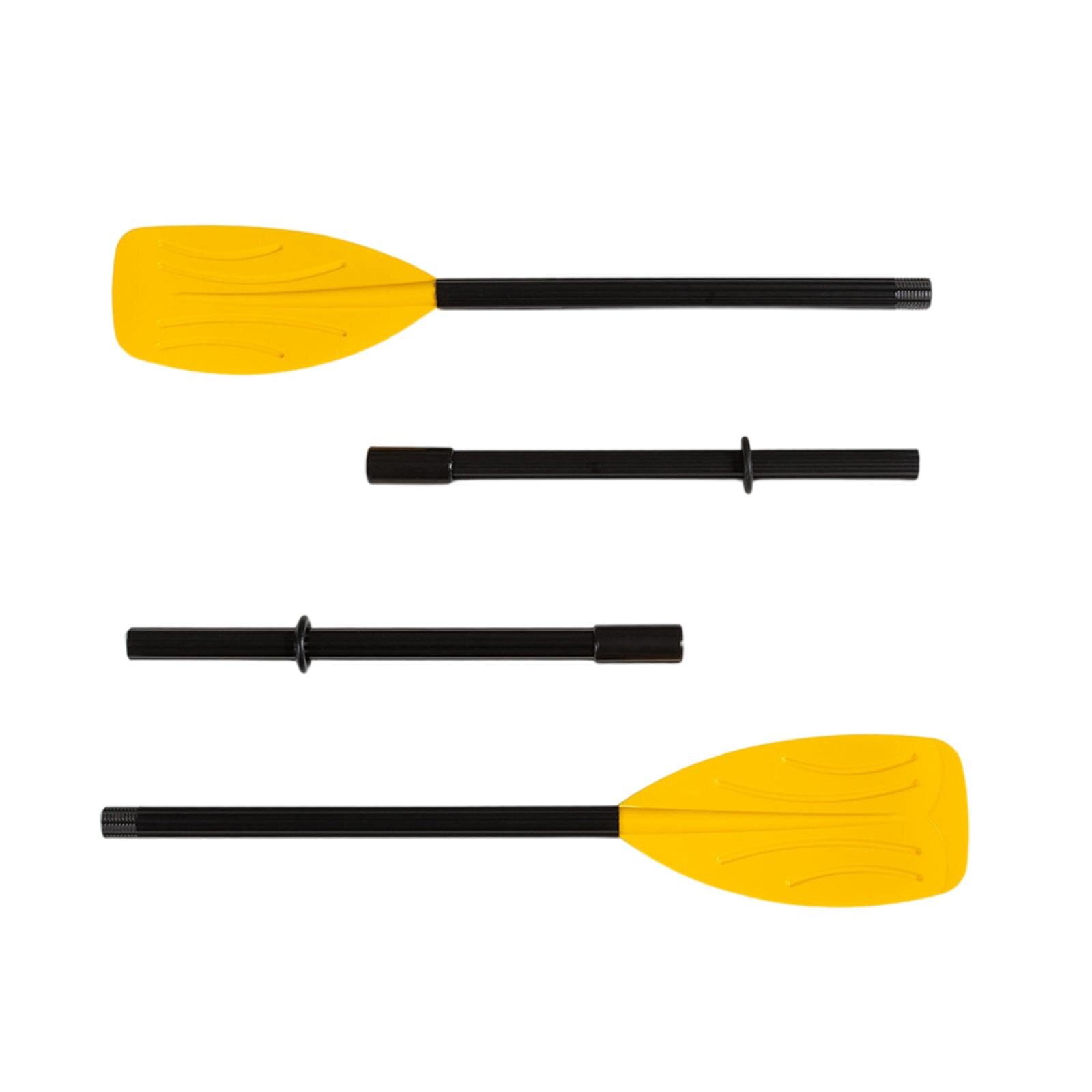 1Pair Boat Oars 48inch Detachable Rowing Rubber Dinghy Kayak Paddle Yellow