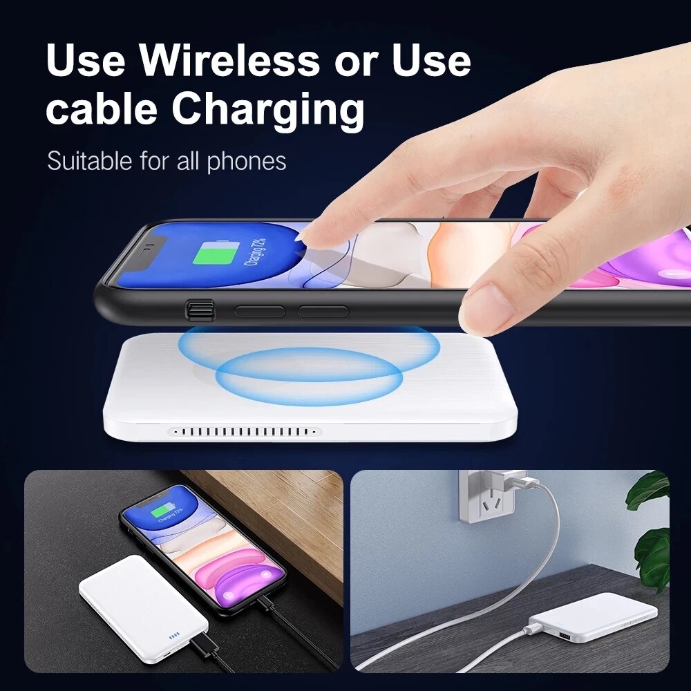CASEIER kabellos Energie Bank Für Telefon Magnetische Bank Universal- Tragbare Externe Batterie Energie praktisch-ladegerät Für iPhone 12