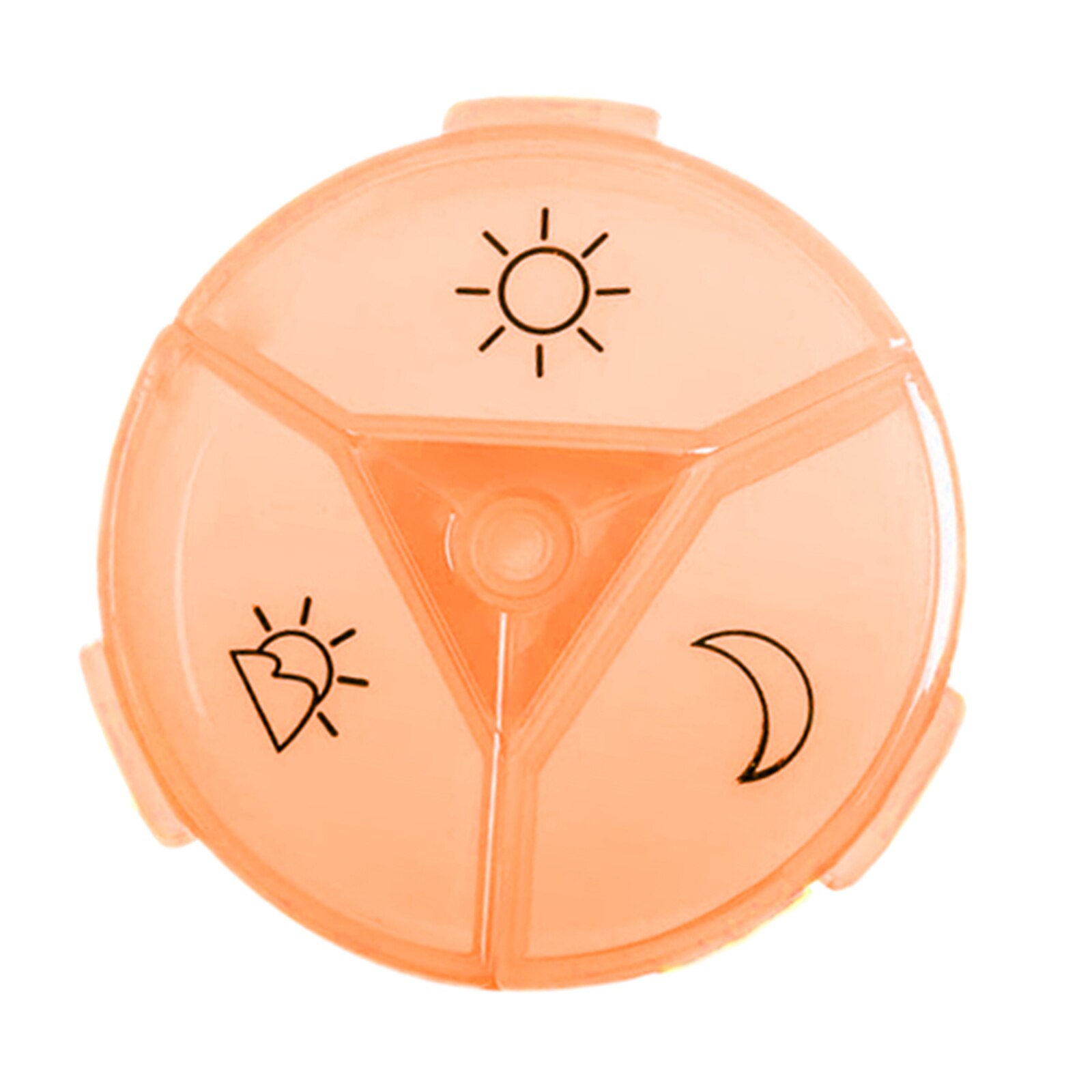 Pill Box Tablet Organizer Dispenser Vitamin Medication Container Empty Weekly Pill Box Holder Storage: Orange