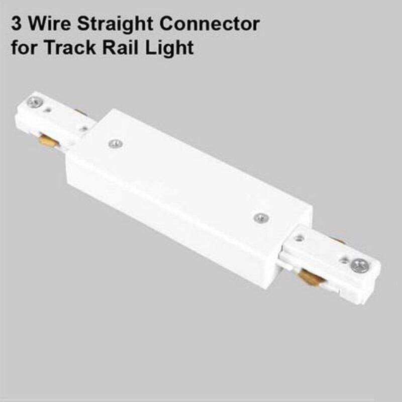 Fanlive 10 stks/partij Track Rail Straight Connectors 3 Draad Rail Connector Rail Joiner Track Verlichting Voor Spot Light Spoor Fitting