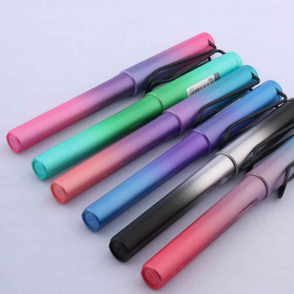¡Novedad de ! Pluma estilográfica de lujo de 0,38mm con degradado, material Rosa esmerilado para negocios, oficina y escuela, plumas de tinta de escritura