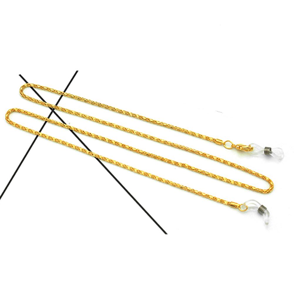 Mode Gouden Kleur Glazen Ketting Voor Vrouwen Metalen Zonnebril Snoeren Casual Ketting Kralen Lenzenvloeistof Ketting Voor Bril Vrouwen: 1 60cm