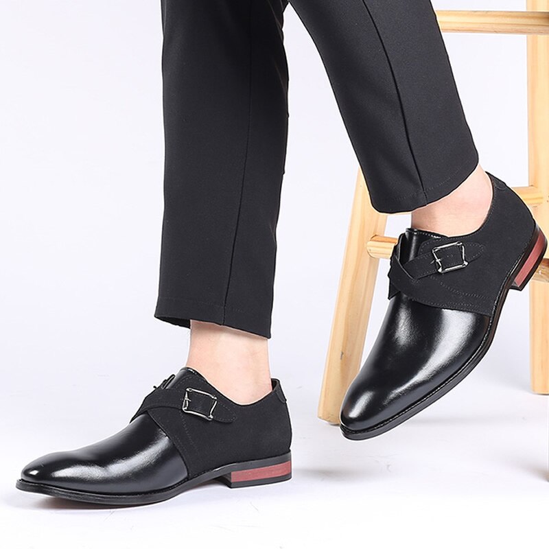 Læder kjole sko herre sko til officielle business casual sko gentleman formel til bryllupsfest