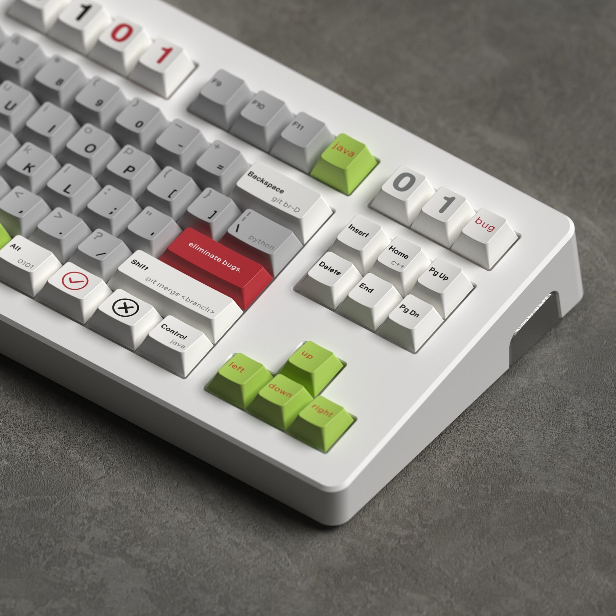 JKDK The programmer Keycap Cherry Profile PBT Dye Subbed Key Caps For Mechanical Keyboard With MX Switch