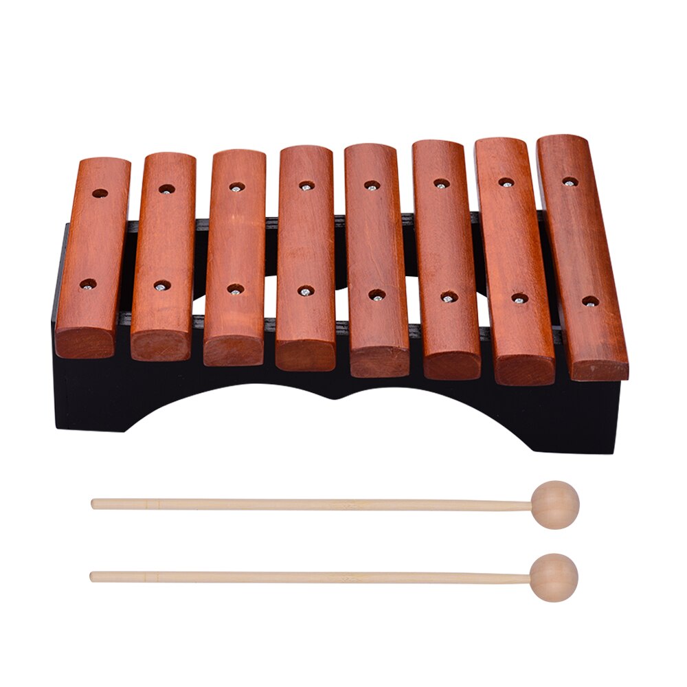 Musical Instrument 8 Notes Wood Xylophone Includes 2 Wooden Mallets for Children Kids Educational Music Toys