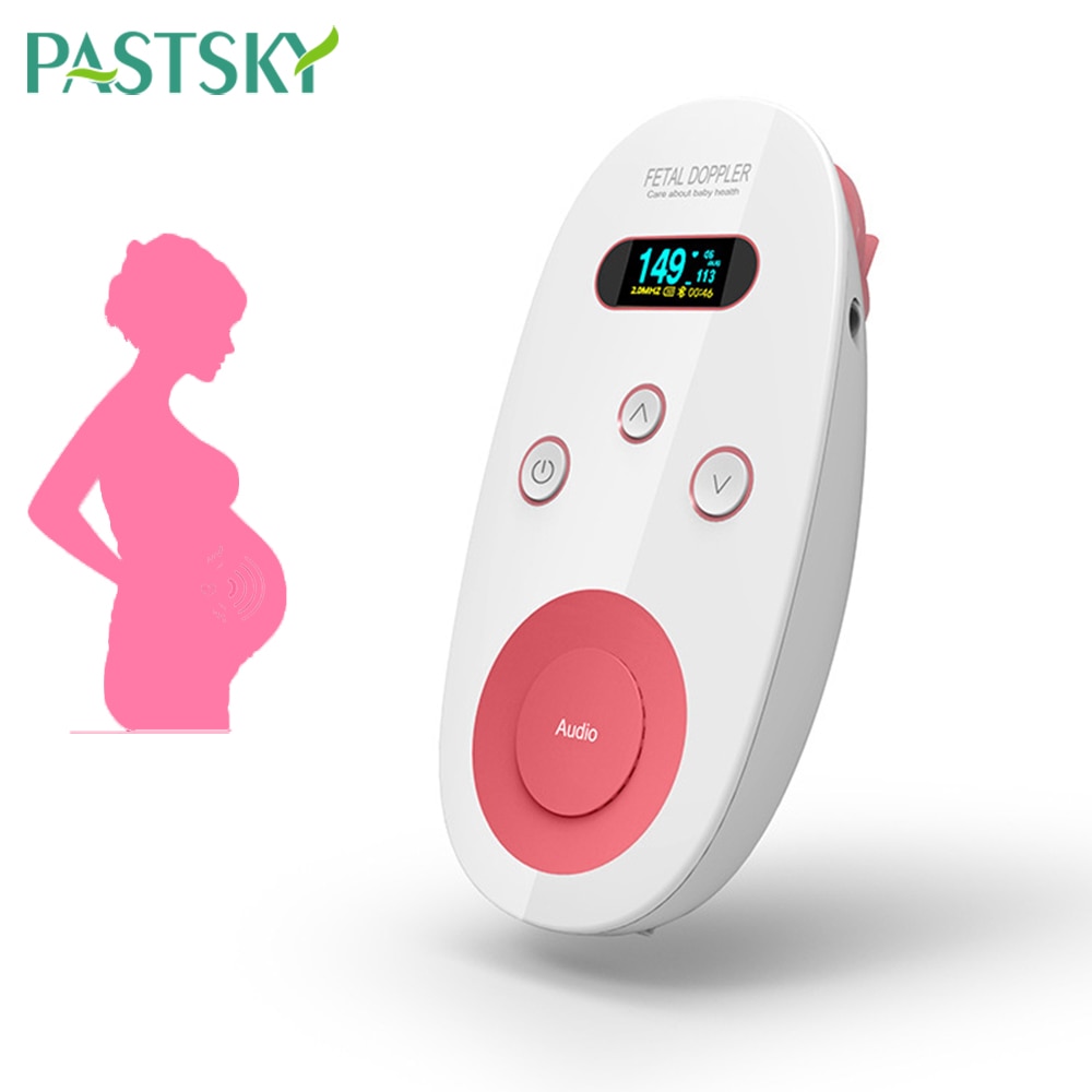 Ultralyd føtal doppler hjerteslagsdetektor hjemme gravid baby puls 2.0 mhz lommemonitor ingen stråling 2 tilstande
