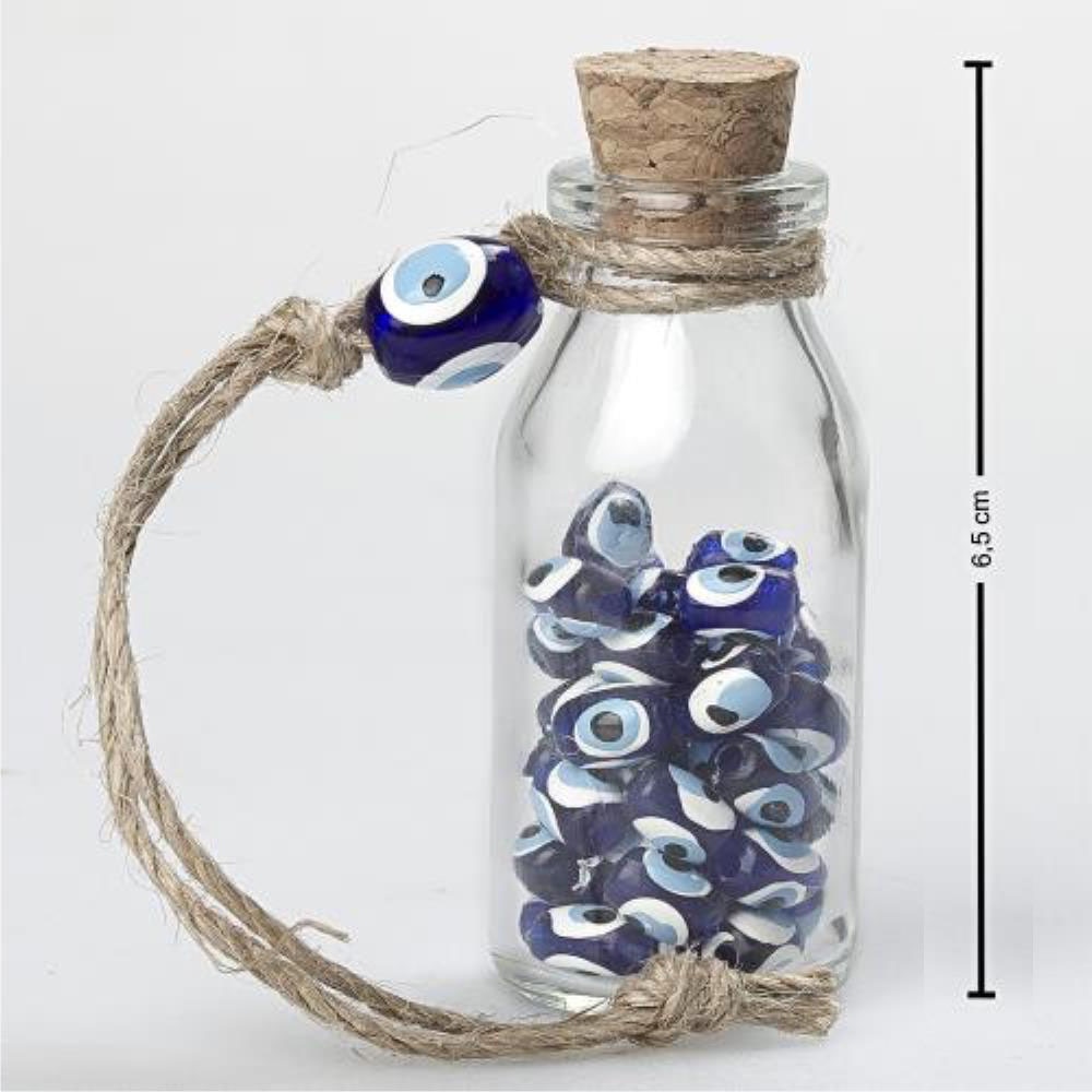 Evil Eye Bead Decoration Bottle - Evil Eye Bead Magnet - Good Luck Bead - Charm Decoration -Decoration Bottle w/ Evil eye