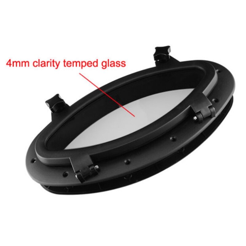 Boat Yacht Oval Opening Porthole with ABS & Clear Tempered Glass Yacht Accessories