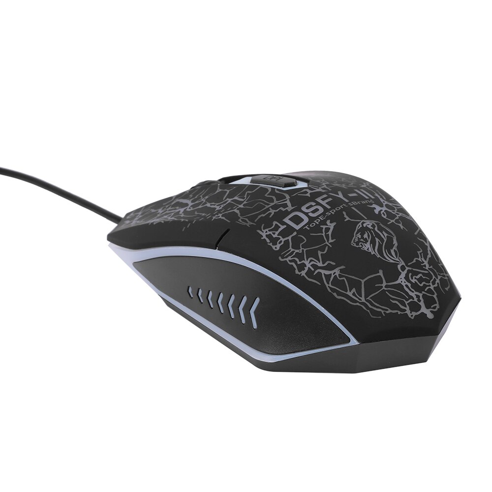 USB Wired Gaming Keyboard and Mouse Combo Waterproof 3 Color Backlit 2000DPI DPI Adjustable for Home Office