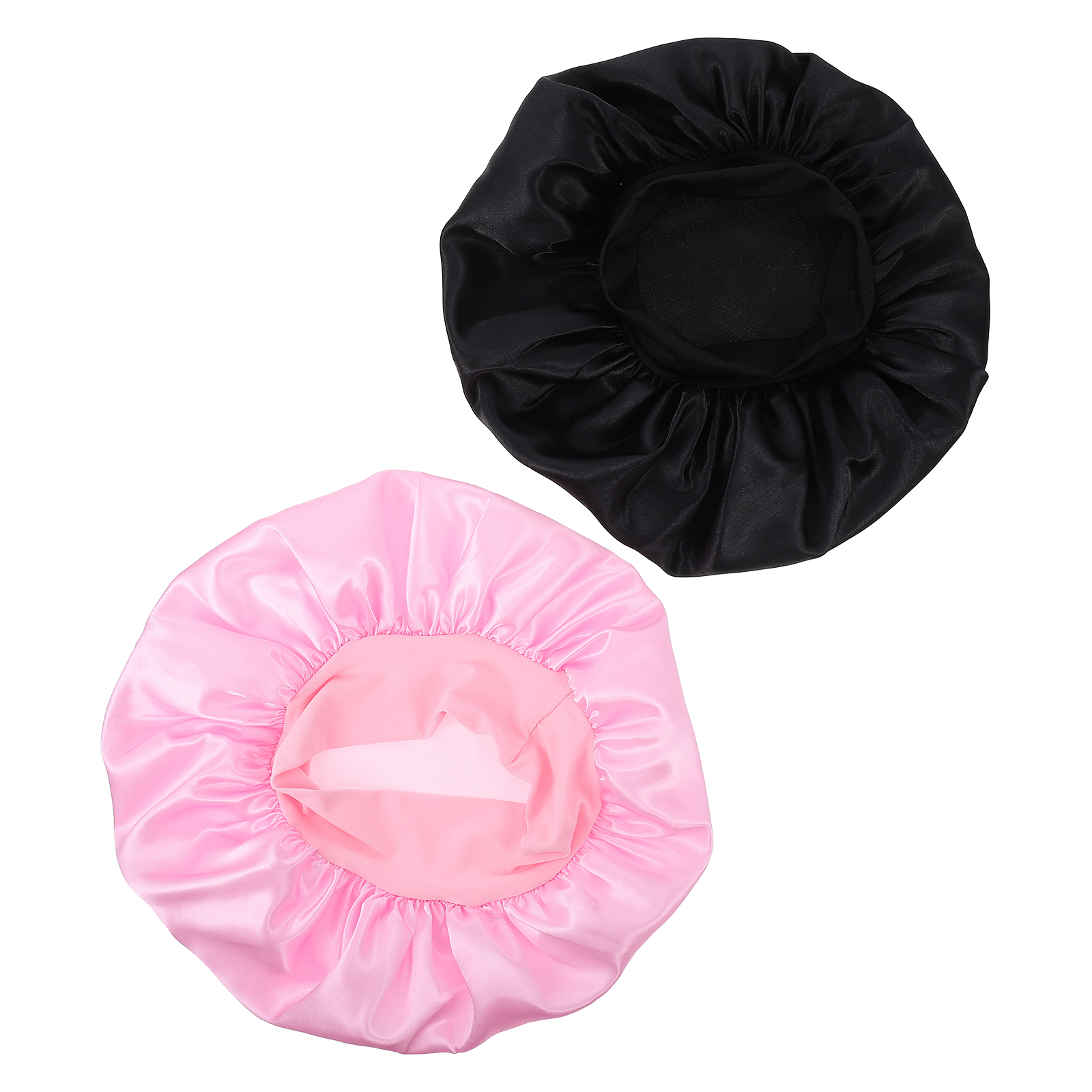 2Pcs Simple Nightcap Stretchy Home Sleeping Hat Waterproof Bathing Hat