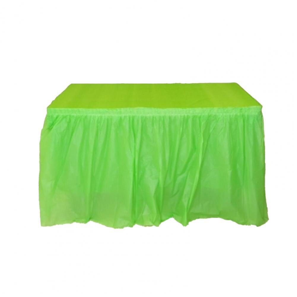 Tableskirt Innovative PEVA Lightweight Self-adhesive Oil-proof Table Skirt for Party Desk Skirt Table Skirt: Green