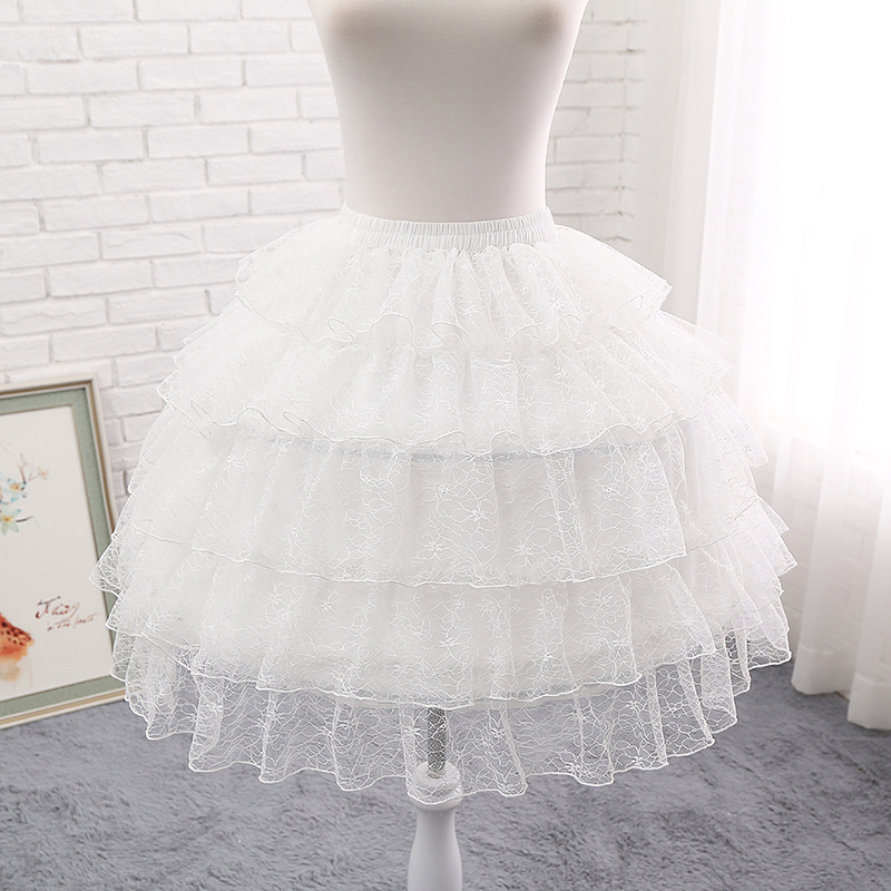 Super Puffy Lolita Hoop Petticoat Short Crinoline Cosplay Underskirt: Default Title