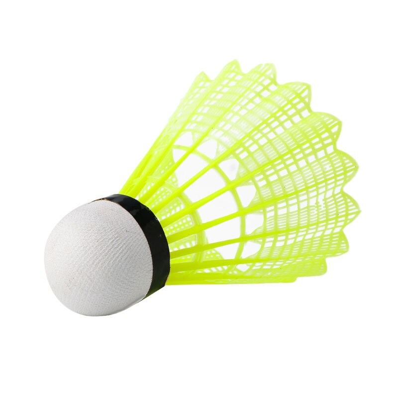 100% Nieuw En 6Pcs Trein Gym Fitness Geel Nylon Shuttles Badminton Bal Sport Duurzaam
