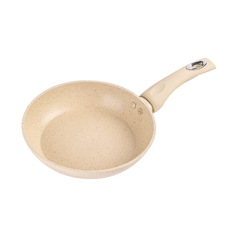 ZANBOSS Beige Granite Color Fry Pan Marble Coating Frying Pan Non-stick Fire Use Cooker 20/24/28 Pan