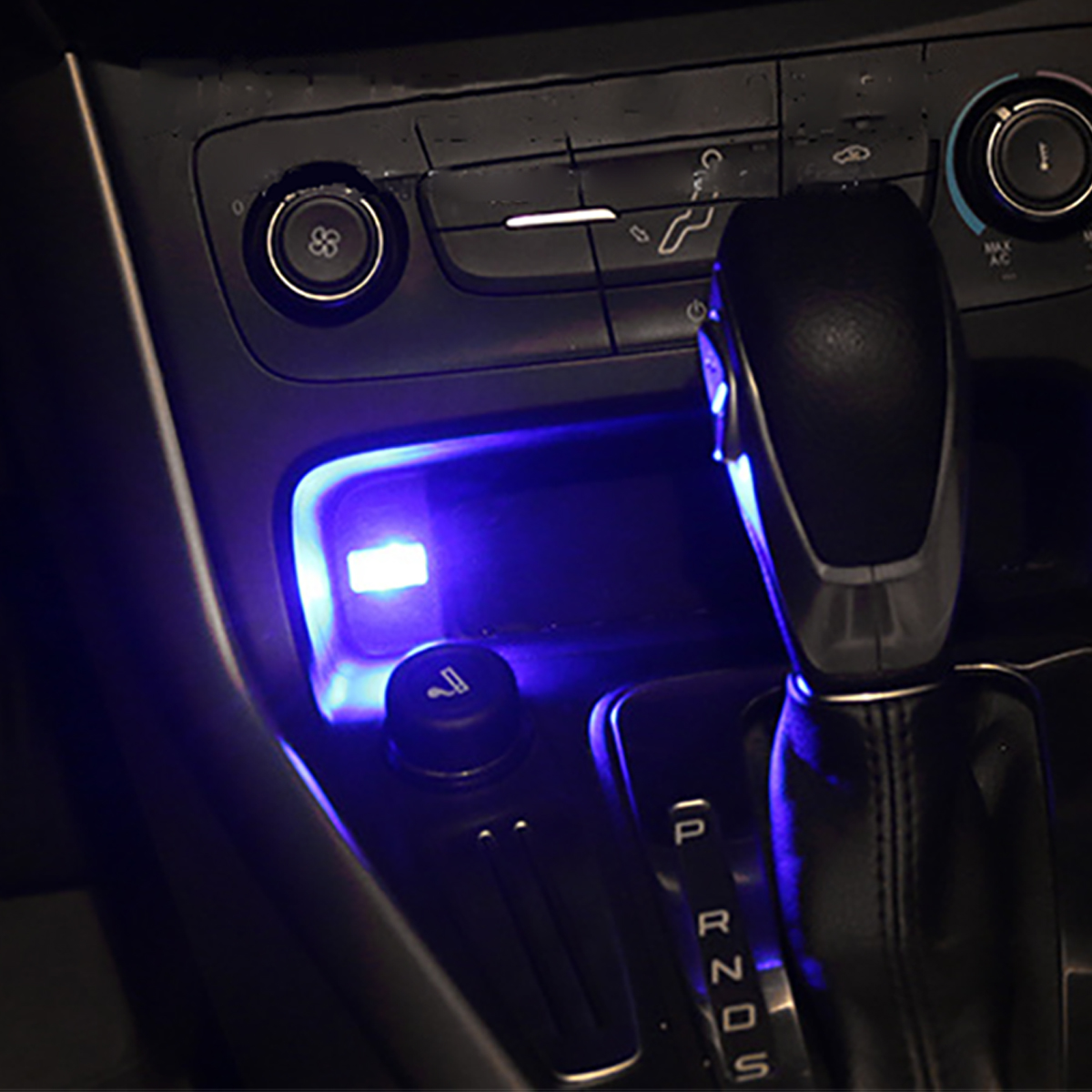 Luz LED de ambiente USB para coche, Mini lámpara LED romántica, estilo Interior de coche, luz ambiental decorativa, Universal, blanco, rojo y azul