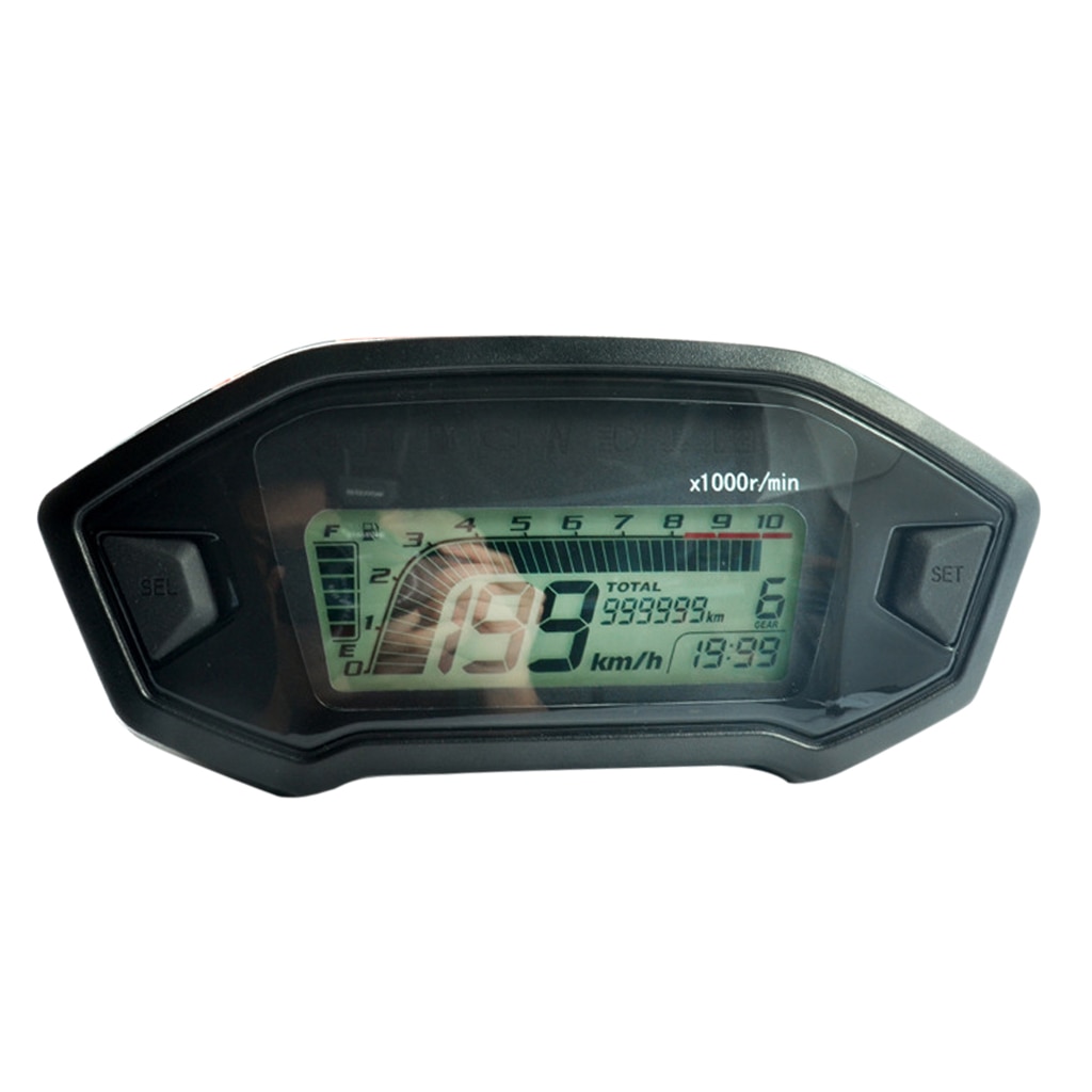 Universal Motorcycle LCD RPM Digital Display Odometer Speedometer Colour Backlight