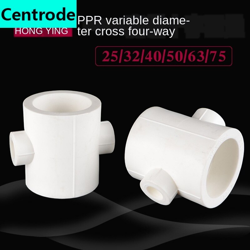 PPR Pipe Variable Diameter Four-way Joint 20/25/32/40/50/63/75 Turn 1/2 Inch 3/4 Inch 1 Inch PPR Water Pipe Fittings