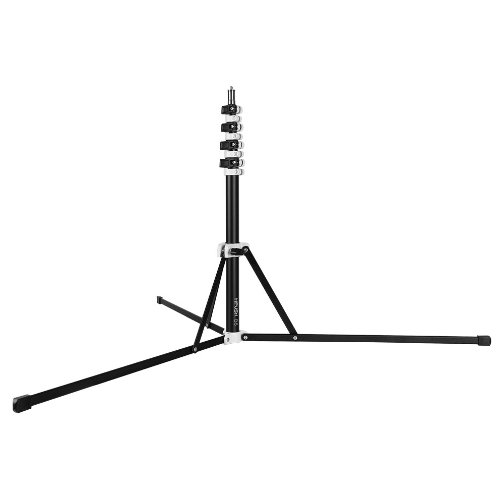 210cm 5 Section Collapsible Light Stand 6.9ft Metal Portable Foldable Tripod Outdoor Light Stand for Studio Flash Speedlite