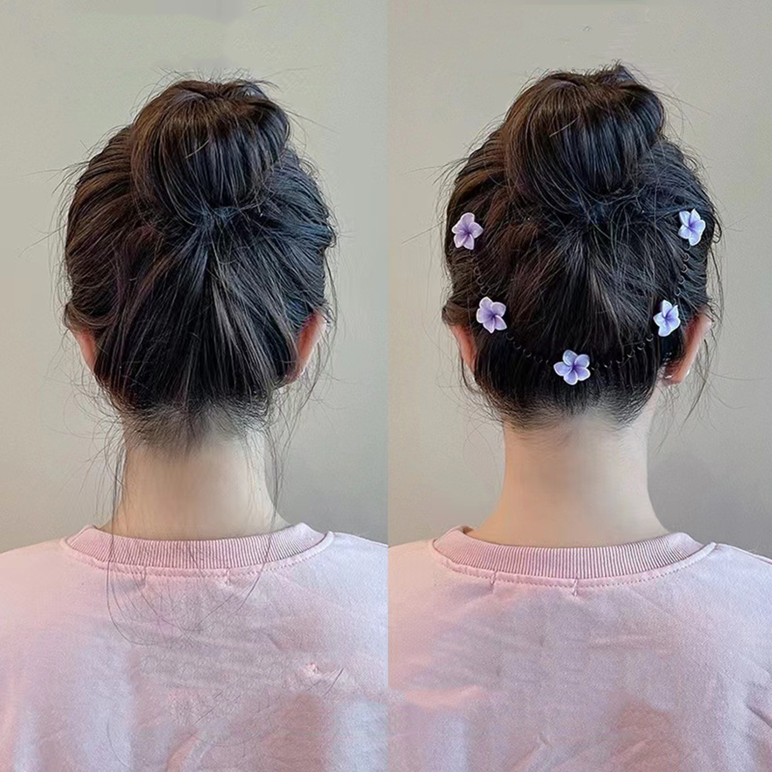 Diademas con acabado de pelo roto para mujer, accesorios para el cabello, horquillas para niños, peine largo, Flor de huevo dulce, Clips,