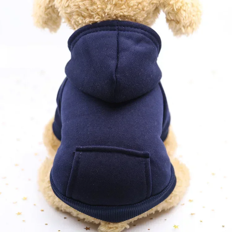 Artykuły dla psów Ubrania dla szczeniąt średnich małych ras Zimowa ciepła bluza z kapturem Buldog francuski Teddy Kostium dla zwierząt: XL / Czerwony