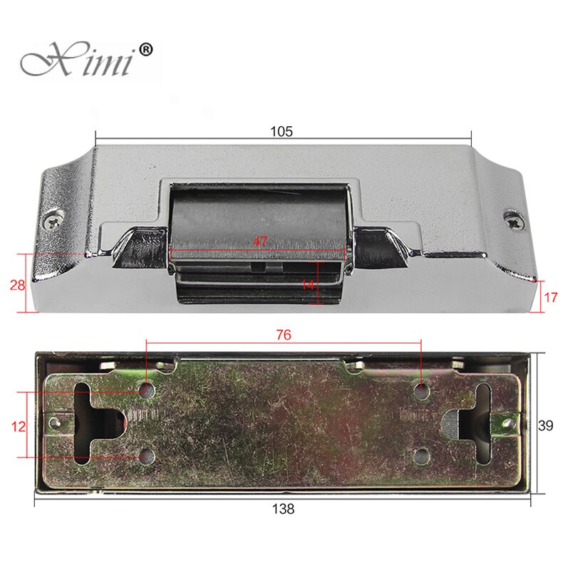 12V Wooden Door Lock Fail-safe Fail Secure Surface Mounted Electric Strike Lock For Door Access Control System
