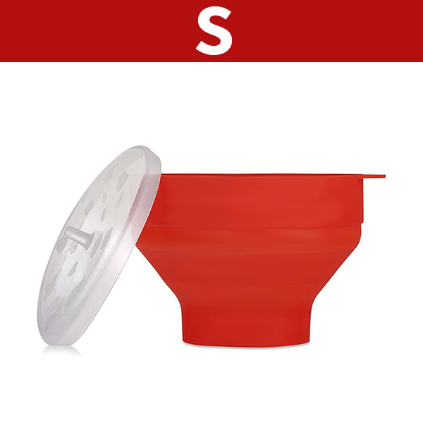 Silikon Mikrowelle Popcorn Popper bpa frei zusammen klappbare Popcorn Schüssel mikrowellen geeignete Popcorn Maker mit Deckel spülmaschinen fest: Licht Gelb