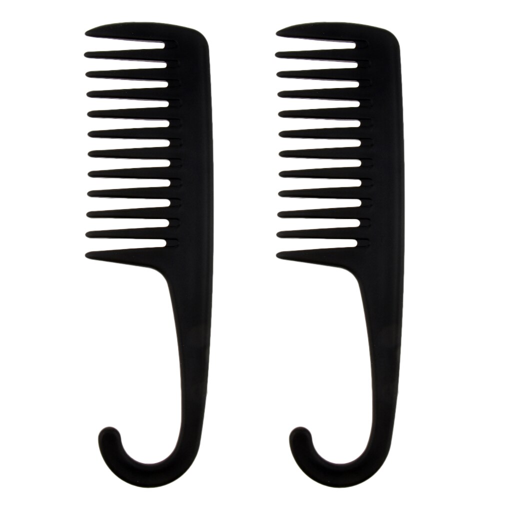 2 Piecse Shower Hanging Comb Wide Tooth Comb Hair Detangling Conditioning