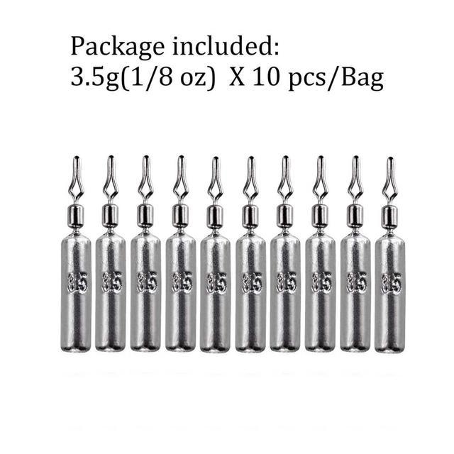 Poids De Pêche En Plomb Taicols - Set De 25 - 3.5g à 14g - Pour Eau Douce Et Salée - Drop Shot