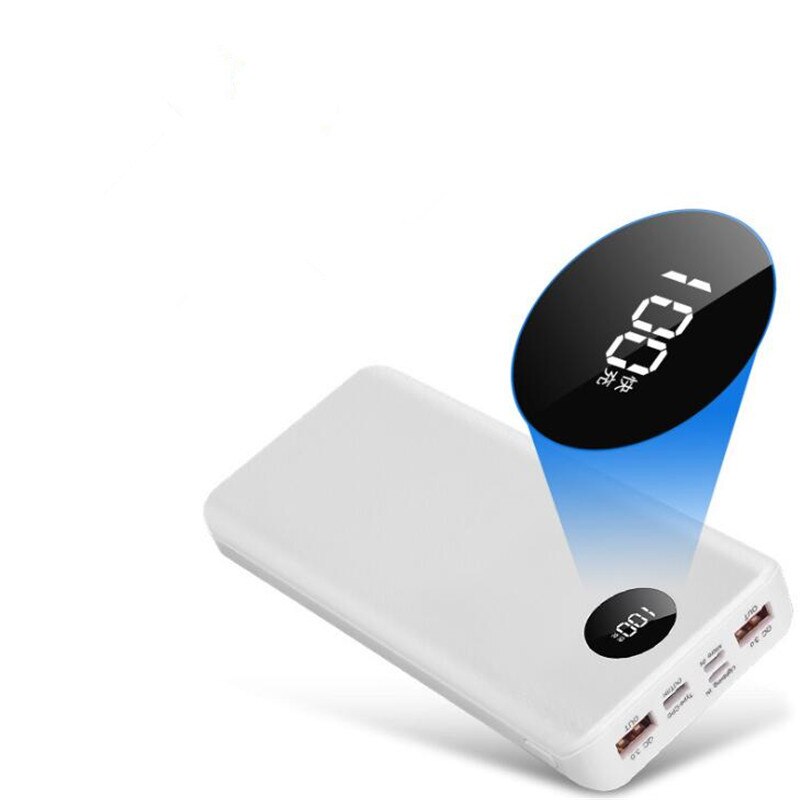 Carcasa de batería portátil de 20000mAh y 3,7 V, carcasa de carga rápida DIY, 8x18650, Led, Powerbank