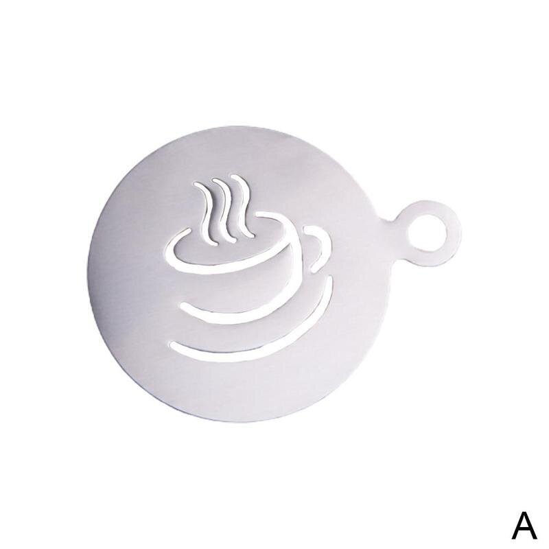 Cappuccino form fancy kaffe tryk model skum spray kakao samling glasur stencils kaffe chokolade kage tryk sukker  y3 j 8: -en