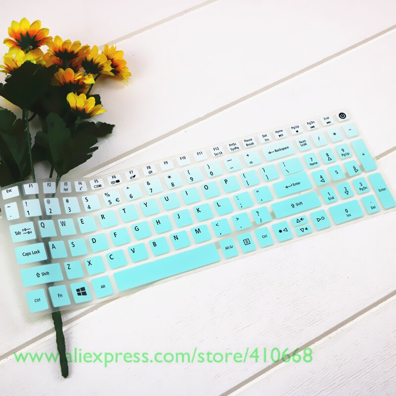 15.6 17 inch Keyboard Protector Cover Skin for Acer Aspire E5-774G ES1-523 ES1-523G ES1-533 E5-752G E5-773 E5-773G E5-774: Gradualskyblue