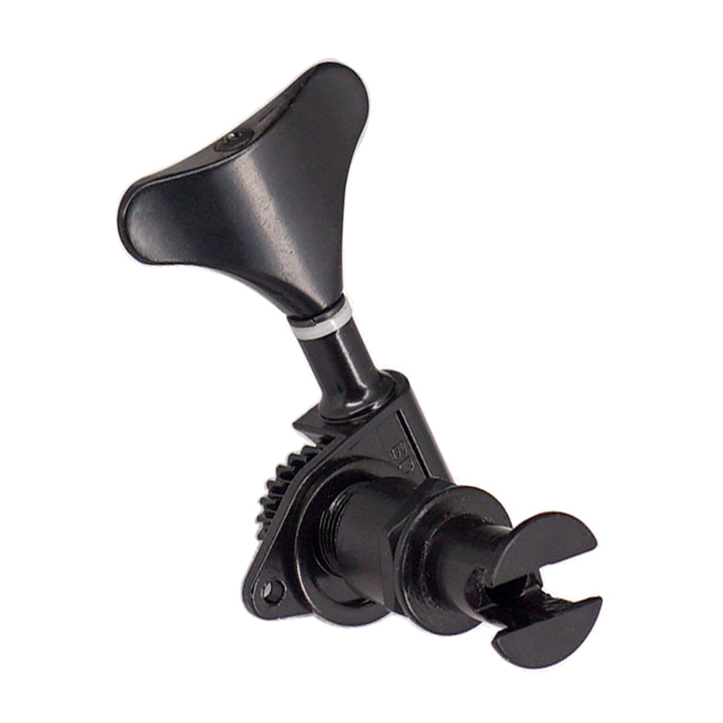 2L2R Fish Tail Electric Bass Tuning Pegs Tuners Machine Heads Black Bass Replacement Closed Tuning Peg Tuning Keys Tuners
