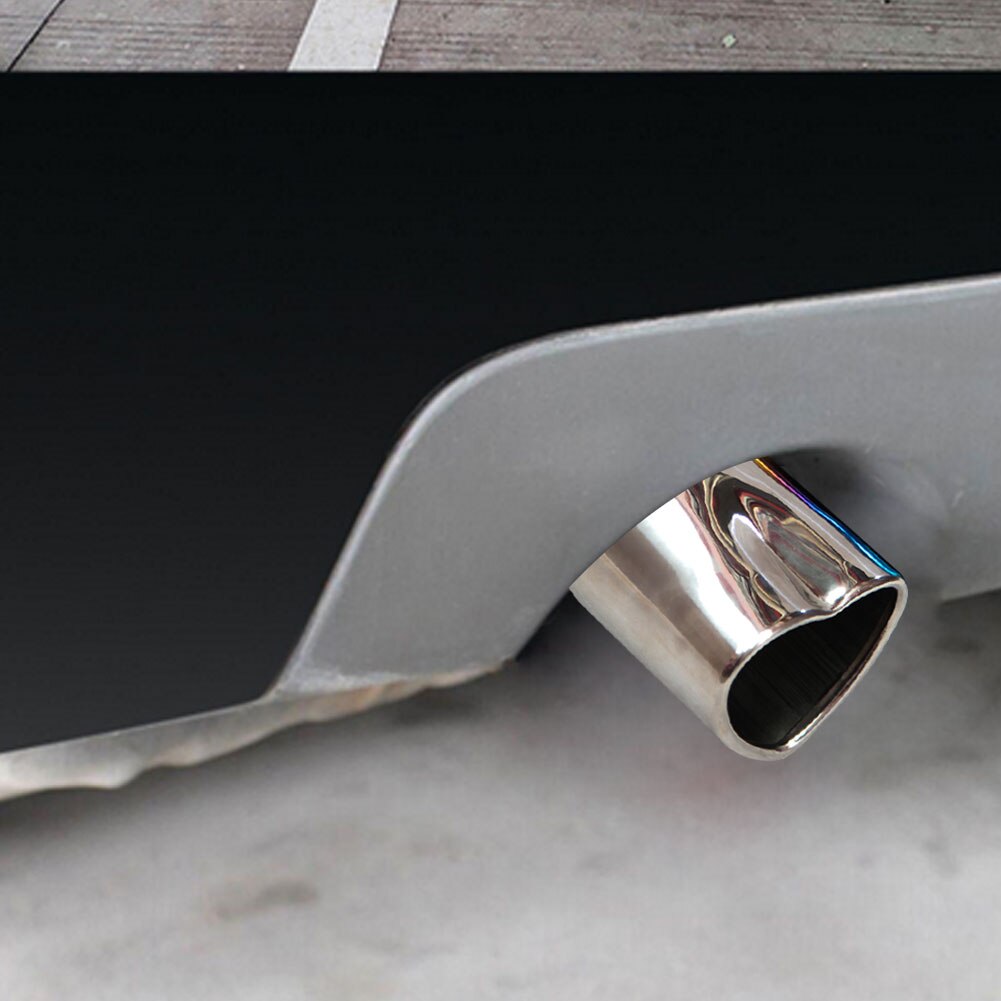 Universal Exhaust Tail Pipe Muffler 2.5 inch ID Inlet Bolt-on Heart Edge Exhaust Muffler Tail Pipe Tip Cover Car Styling