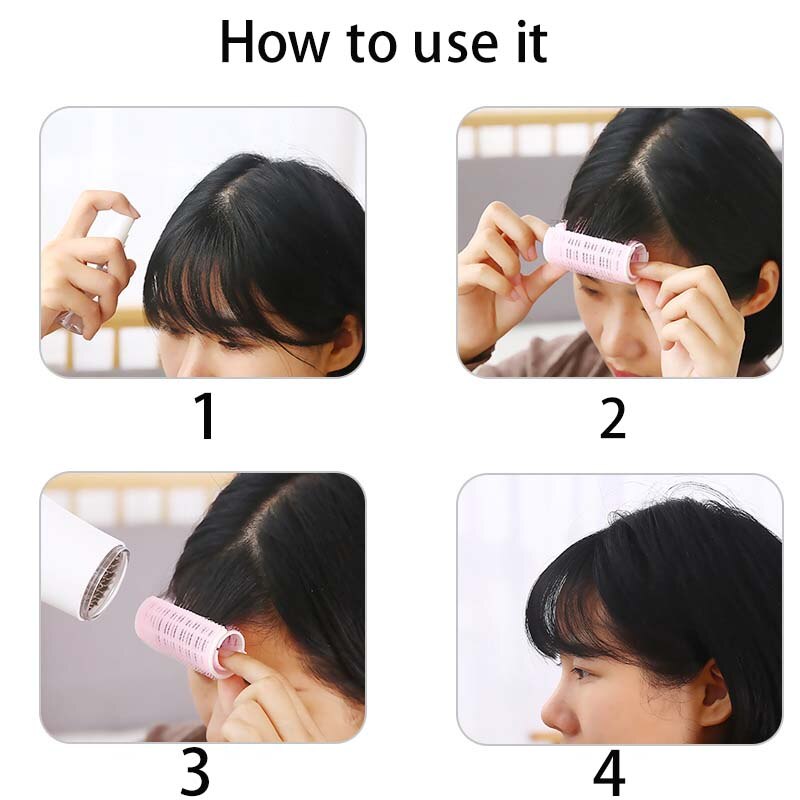 2 sztuk 10cm długość powietrze grzywka wijący się wałek stylizacja włosów wijący się DIY użytku domowego fryzjerstwo wałek narzędzie robić układania włosów