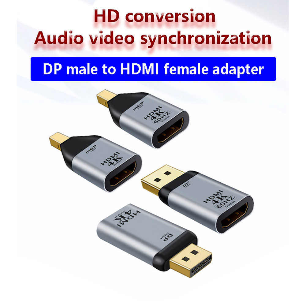 1 Stück Mini DP 1.2 auf HDMI 2.0 Videoadapter 4K@60Hz DisplayPort-Adapter für PC Laptop Projektor Monitor