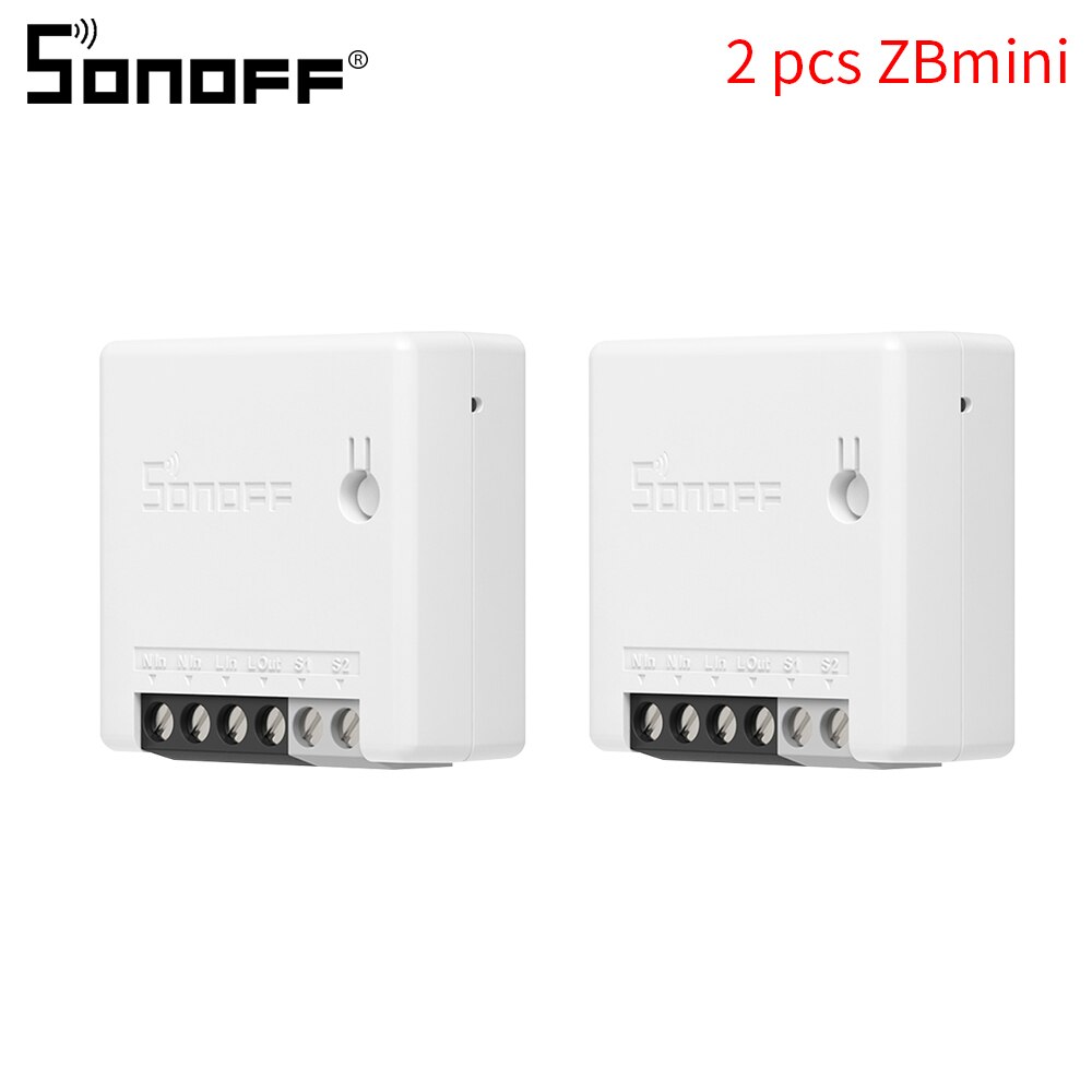 SONOFF Zigbee 3.0 Mini DIY Smart Switch Two Way Switch APP Remote Control Smartthing Voice Control via Alexa Google Home: 2Pcs