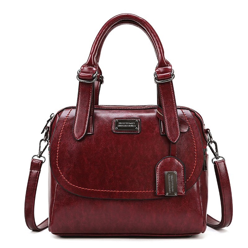 Brown Women Handbag Shoulder Bags for women Messenger Bag sac main femme ladies hand bags tote: WineRed