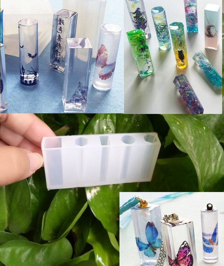 1 stücke Flüssigkeit silikon form DIY harz schmuck anhänger halskette anhänger lanugo form harz formen für schmuck