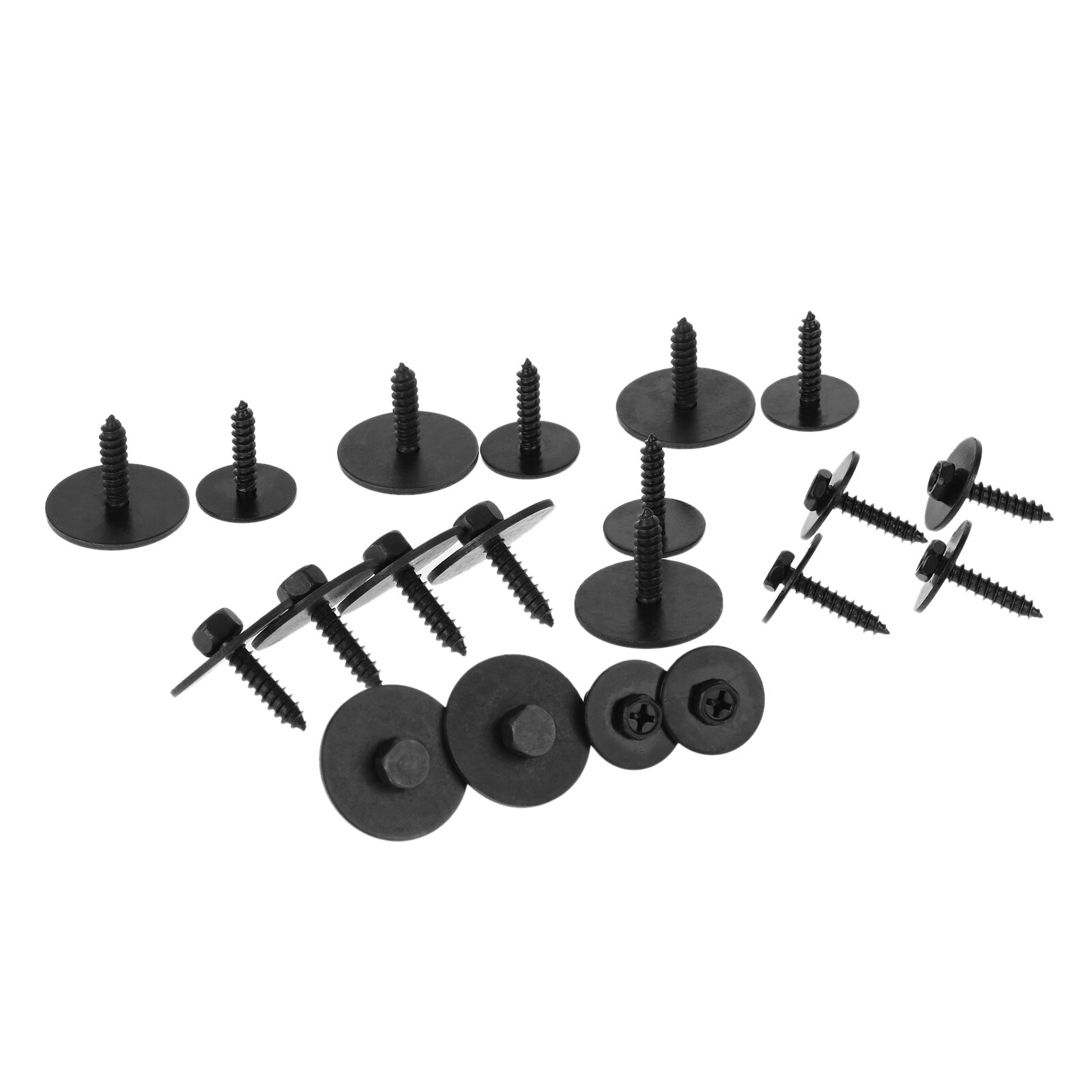 10Pcs for BMW 4mm 5mm Hex Screw Car Water Tank Bottom Shield Metal Screw Washers Front Bumper Side Skirts M5 Self-tapping Screws