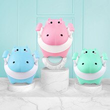 Orinal para bebés niños silla de asiento de entrenamiento portátil lindo hipopótamo viaje olla niños inodoro con cepillo de orinal gratis