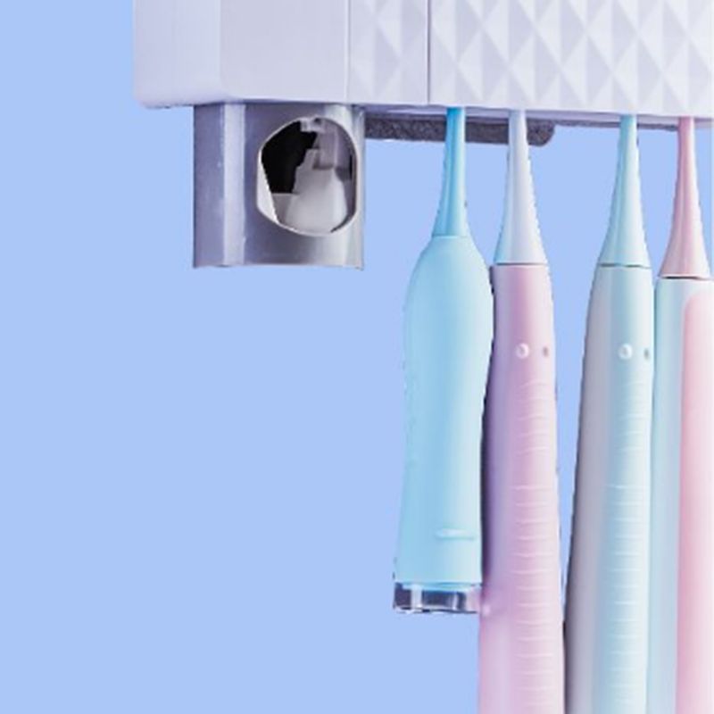 UV Toothbrush Sterilizer Holder Family Wall Mount Automatic Toothpaste Dispenser Q0KD