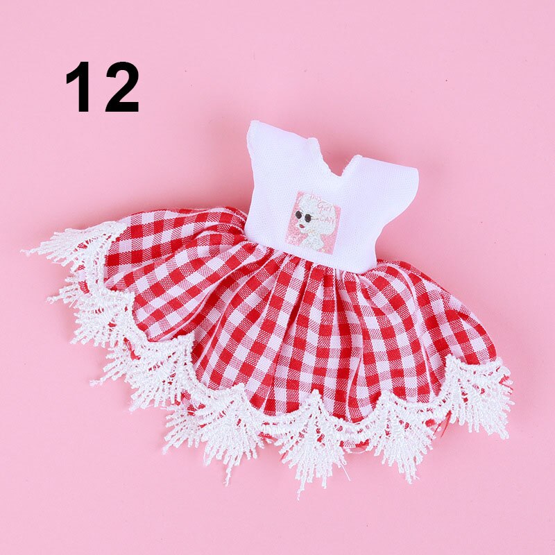 16cm bjd baby dukke tøj 1/12 blomster prinsessekjole dagligt fritidstøj tilbehør dukker legetøj til piger cool: 12