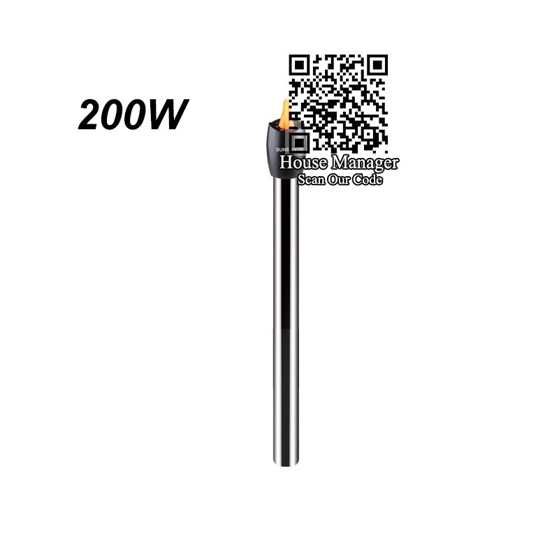Aquarium Fish Tank Adjust Temperature Controller Stainless Steel Heating Rod, 25~500W Submersible Aquarium Heater for Fish Tank