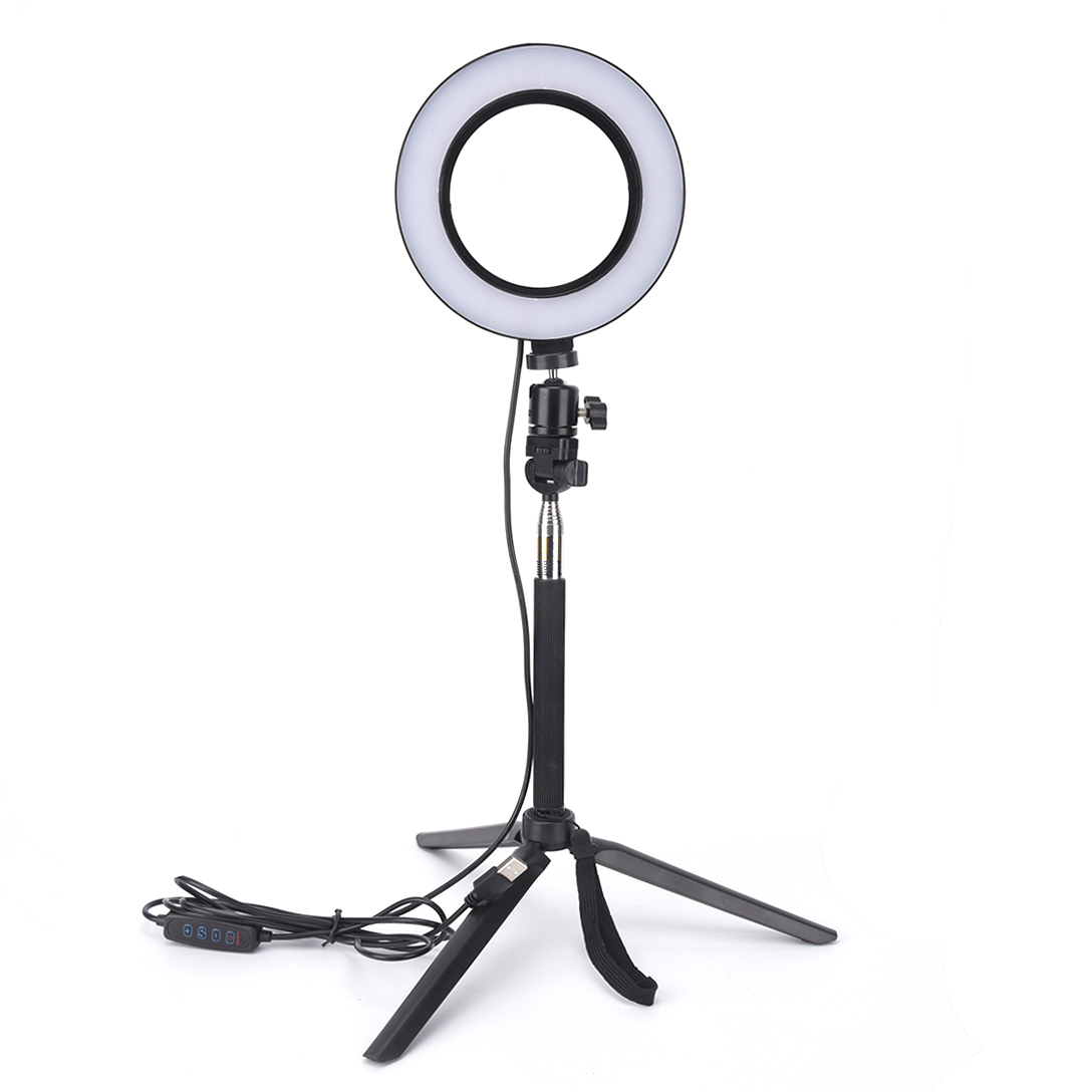 Universel 14.5 "LED anneau lumière réglable 3200 K-5500 K annulaire maquillage lampe et trépied pour Studio Photo photographie éclairage: B-1set as picture