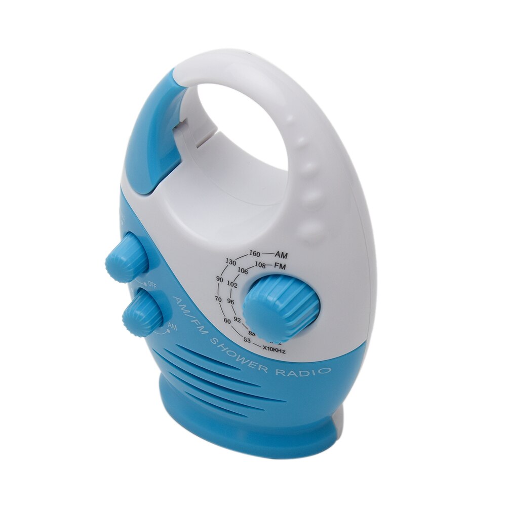 Top Handle Speaker AM FM Adjustable Volume Hanging Shower Radio Portable Bathroom Music Battery Powered Button Mini Waterproof