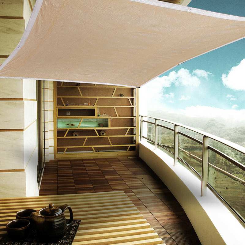 4Sizes Sun Shelter Sunshade Protection Outdoor Canopy Car Garden Patio Swimming Pool Shade Sail Awning Camping Shade Cloth Large