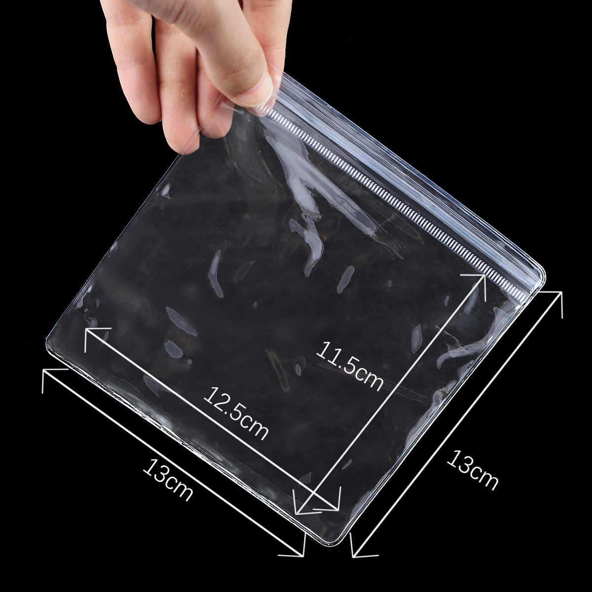 50pcs/lot PVC Zipper Bag Clear Soft Plastic Bag Sealed Anti-oxidation Jewelry Storage Bag Souvenir Universal Packaging: 09