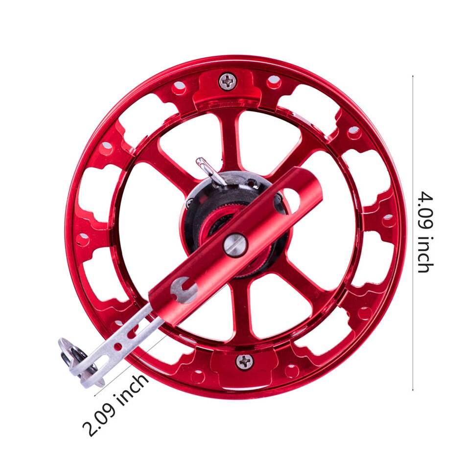 BG105 Wheel Metal Fishing Wheel Fishing Line Wheel Hand Dial Wheel Gossip Wheel Anchor Fish Wheel Spinning Wheel: Carved Red