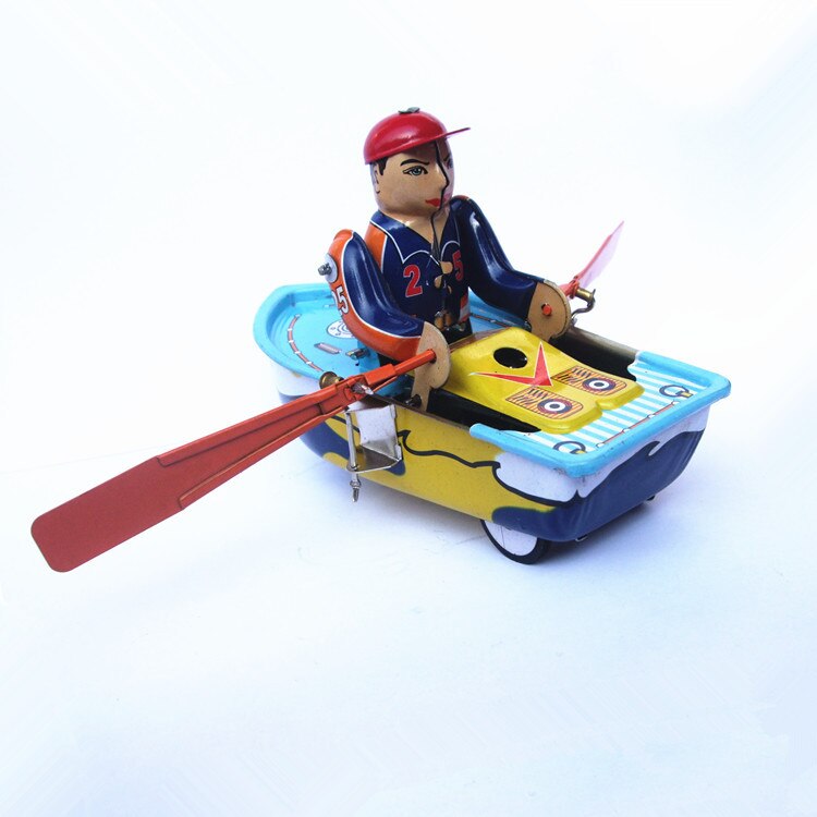 [Divertido] figuras Retro para adulto, juguete de Metal con cuerda, robot mecánico, figuras de juguete de cuerda, para niños