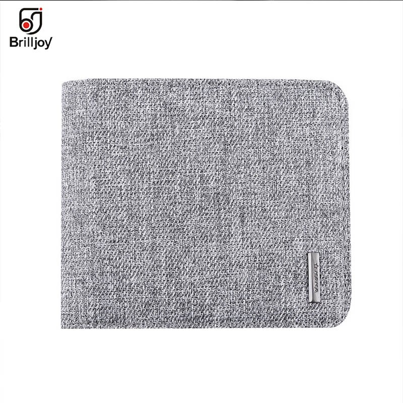 Brilljoy Mannen Mannelijke Portemonnee Mode Casual Stijl Korte Portemonnee Kaart Houders Multi Pockets purse Dunne Eenvoudige Student Portemonnee: wallet light grey